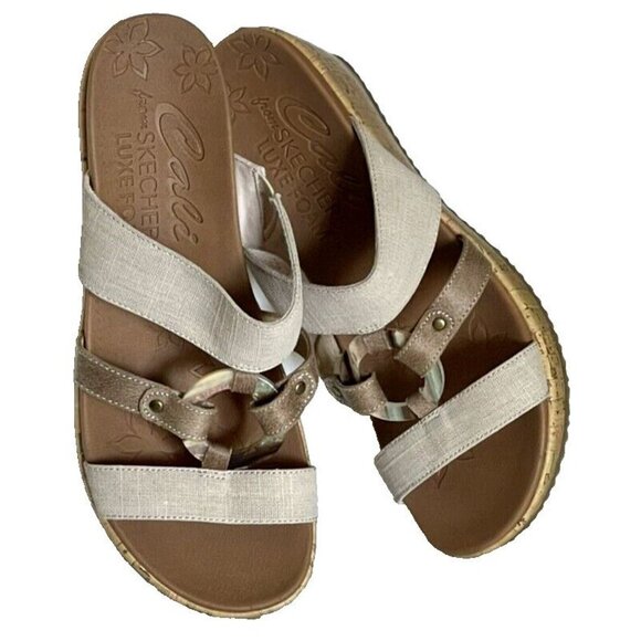 Skechers Women's Beverlee-Sail Away Wedge Sandal Size 8 - Picture 2 of 8